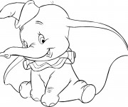 Coloriage et dessins gratuit Le petit Dumbo à imprimer