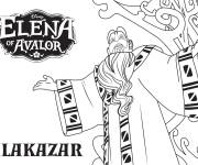 Coloriage Alakazar, le grand sorcier de la royaume d'Avalor