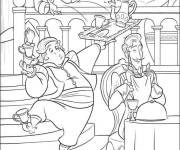 Coloriage et dessins gratuit Des aventures dr&ocirc;les Diner royale à imprimer