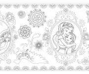 Coloriage et dessins gratuit Elena d'avalor de Disney en mandala à imprimer