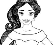 Coloriage Elena d'Avalor souriante