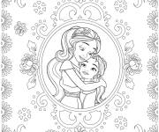 Coloriage Les deux princesses d'Elena d&rsquo;Avalor