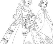 Coloriage Les trois s&oelig;urs Naomi, Isabelle et Elena