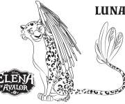 Coloriage Luna, le jaguar avec des ailes