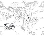 Coloriage Lune en volant d'Elena d'Avalor