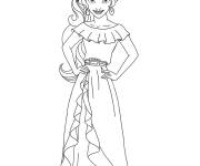 Coloriage Portrait de la princesse Elena d'Avalor