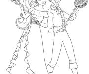 Coloriage Princesse Elena avec Mateo