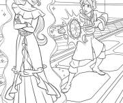Coloriage Princesse Elena d'Avalor avec Mateo