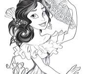 Coloriage et dessins gratuit Princesse Elena d'avalor en ligne à imprimer