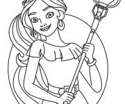 Coloriage Princesse Elena d'Avalor stylis&eacute;
