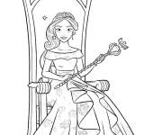 Coloriage Princesse Elena d'Avalor sur le trone