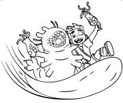 Coloriage Aventure d'Elio et Glordon