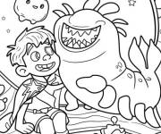 Coloriage Blob , Glordon et Elio s'amusent