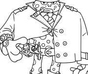 Coloriage D&eacute;tective Grenouille Alien de Elio