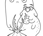 Coloriage Deux Alien du film Elio
