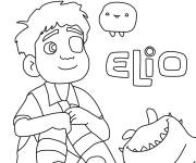 Coloriage Elio en affiche facile
