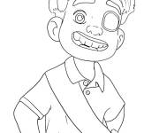 Coloriage et dessins gratuit Elio en noir et blanc à imprimer
