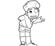 Coloriage Elio en surprise
