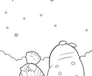 Coloriage et dessins gratuit Elio et Glordon regardant les &eacute;toiles à imprimer