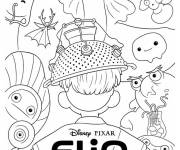 Coloriage Elio et les extraterrestres en affiche du film
