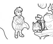 Coloriage Elio et les extraterrestres en vecteur