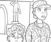 Coloriage Elio et Olga dans la base