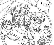 Coloriage Elio et ses amis extraterrestres