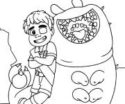 Coloriage Elio et son meilleur ami monstre