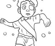 Coloriage et dessins gratuit Elio flottant &agrave; l'int&eacute;rieur du vaisseau extraterrestre à imprimer