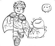 Coloriage Elio, Glordon et Blob pour maternelle
