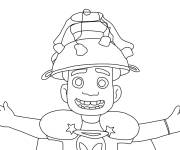 Coloriage Elio ouvrant ses mains