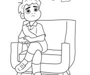 Coloriage Elio sur le canap&eacute;