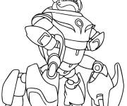 Coloriage Extraterrestre en pose confiante de Elio