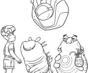 Coloriage L'ambassadeur Tegmen, Helix, Elio et Glordon