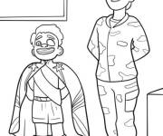 Coloriage Olga et Elio du film Disney Pixar