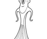 Coloriage Portrait facile Alien d'Elio