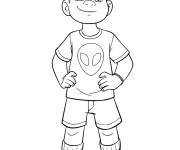 Coloriage Sourire sur le visage d'Elio