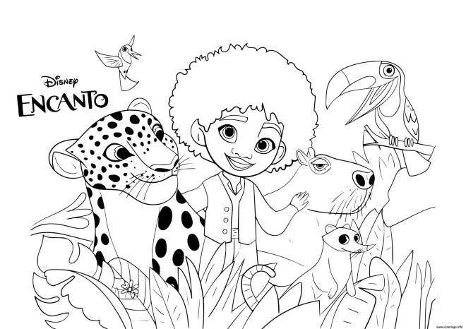 Coloriage et dessins gratuits Encanto animaux à imprimer