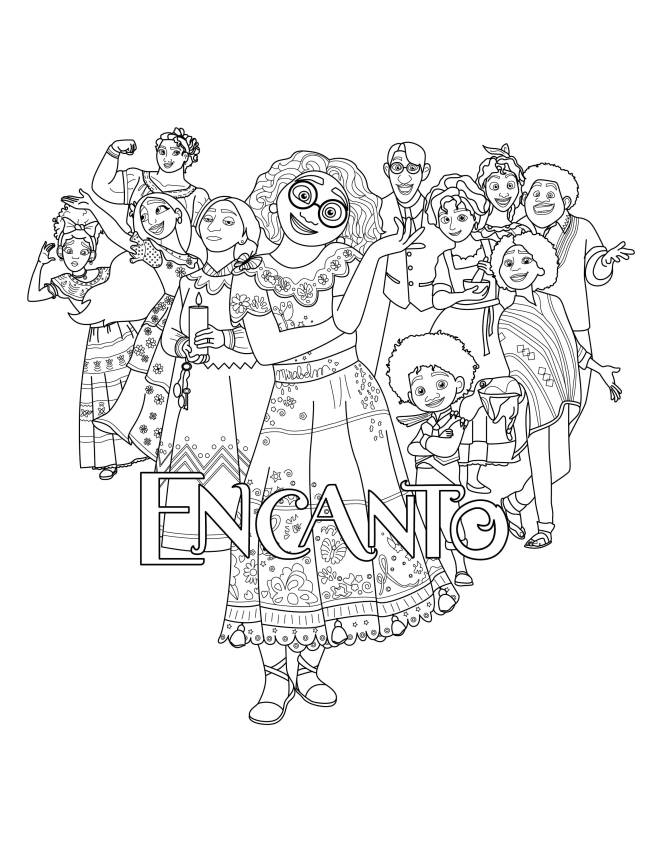 Coloriage et dessins gratuits Encanto la fantastique famille Madrigal à imprimer