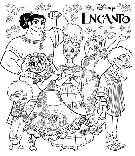 Coloriage et dessins gratuits Encanto toute la famille à imprimer