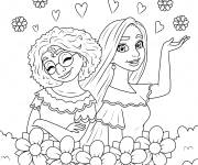 Coloriage et dessins gratuit Isabela et Mirabel Encanto à imprimer