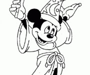 Coloriage Fantasia: Mickey content