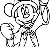Coloriage et dessins gratuit Le sorcier Mickey Mouse de Fantasia à imprimer