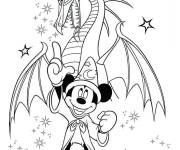 Coloriage et dessins gratuit Mickey Mouse Fantasia de Disney à imprimer