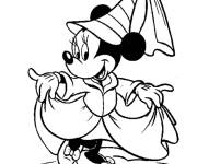 Coloriage Sorcière Minnie de Fantasia