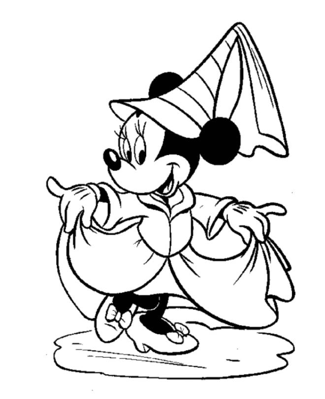Coloriage et dessins gratuits Sorcière Minnie de Fantasia à imprimer