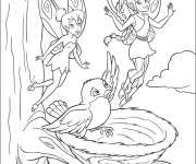 Coloriage Fee Clochette avec Noa