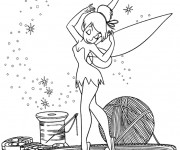 Coloriage Fee Clochette danse