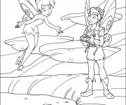 Coloriage Fee Clochette discute avec Terence