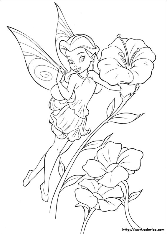 Coloriage Fee Clochette gratuit à imprimer